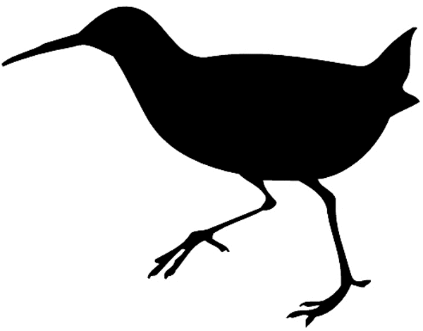 Short wading bird silhouette vinyl sticker. Customize on line.      Animals Insects Fish 004-0928  